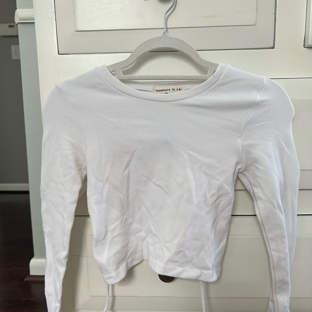 Somewhere in L.A brand open back cropped long sleeve size small